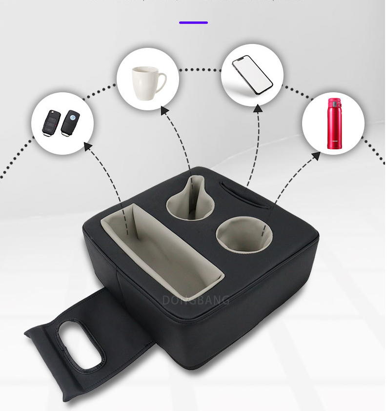 PU Leather Couch Cup Holder Pillow for Beds Boats Cars | Youzeshi A48566 Multifunctio<i></i>nal Storage Org